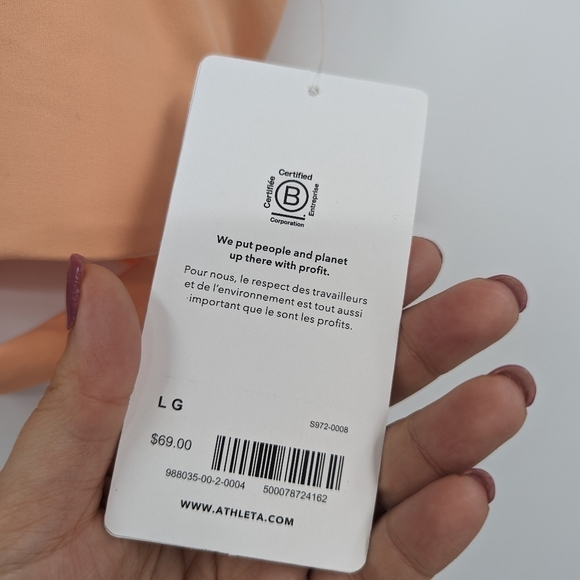 NWT ATHLETA Conscious Cut Out Crop Bra Top (A-C) - Picture 4 of 12